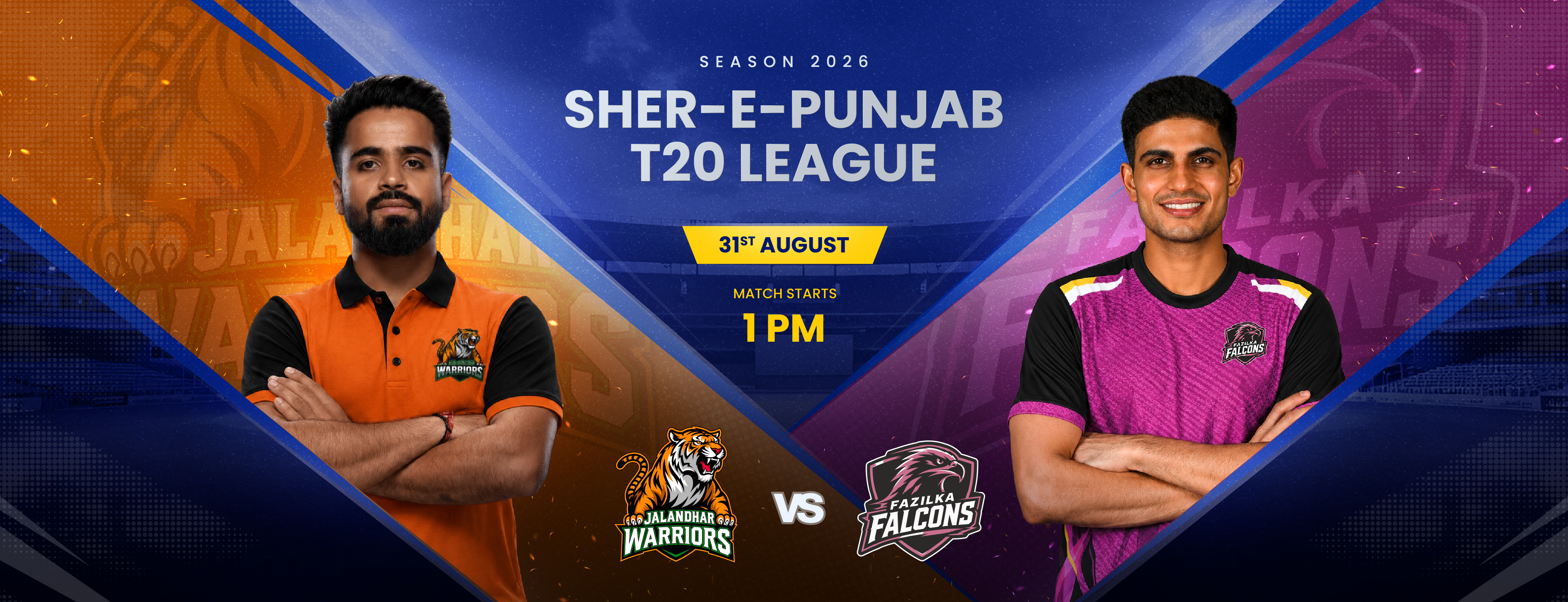 Jalandhar Warriors vs Fazilka Falcons